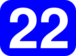 Número 22 Blue - Gráfico vetorial grátis no Pixabay