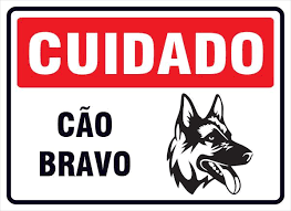 Cuidado - Cão Bravo – Enfoque Visual
